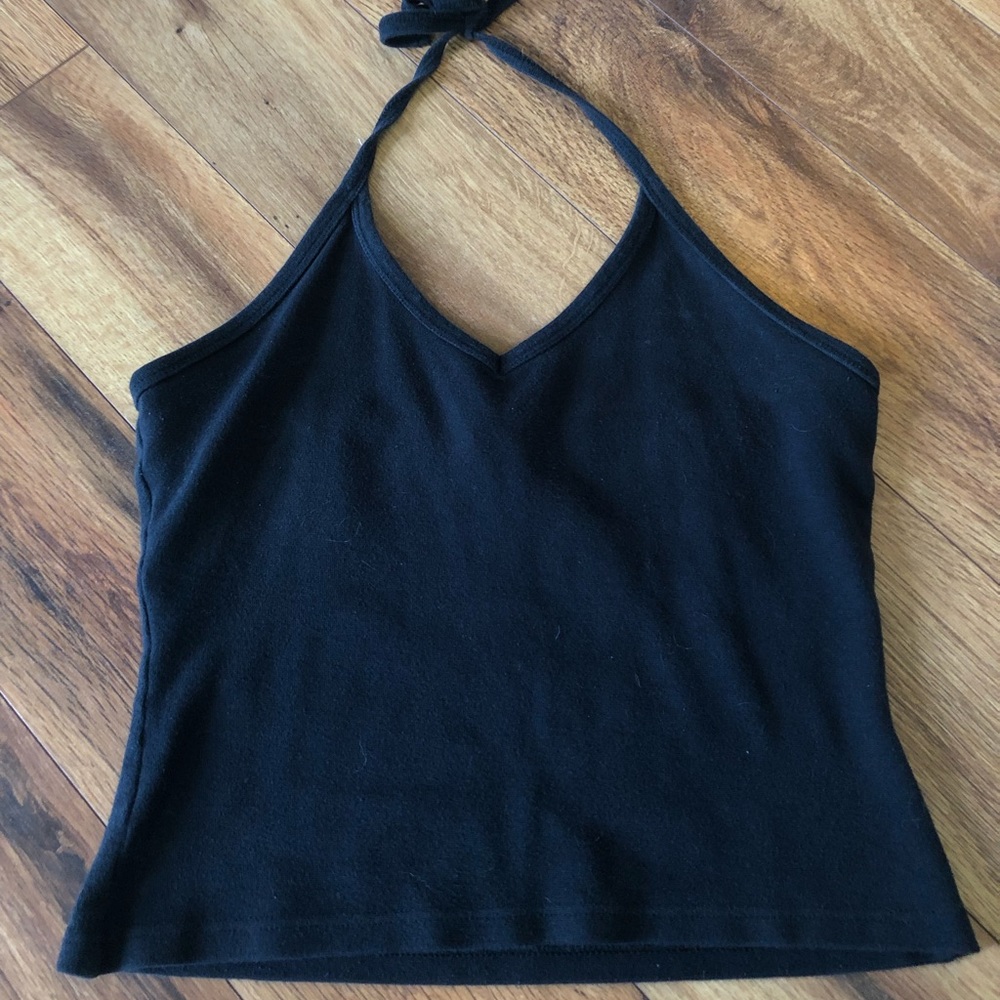 Trendy Black Halter Top!
